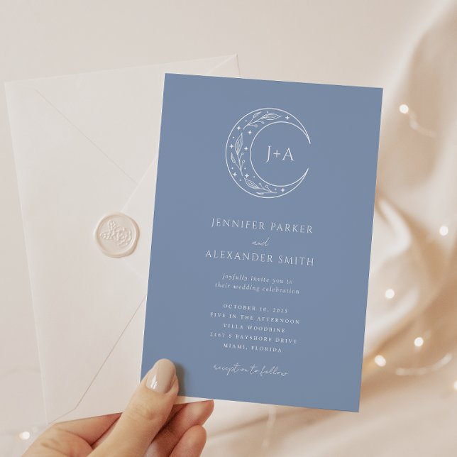 Boho Celestial Convite Para Casamento (Criador carregado)