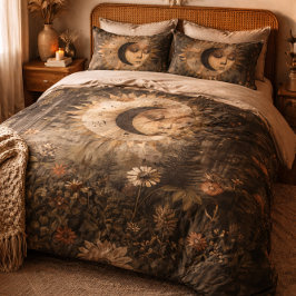 Boho Celestial Sun Moon Wildflower Garden