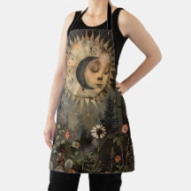 Boho Celestial Sun Moon Wildflower Garden