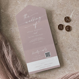 Boho Chic Dusty Rosa Pink Código QR Correio Em Cas
