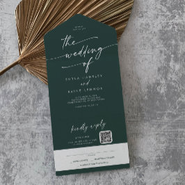 Boho Chic Emerald Green Code Mail Em Casamento