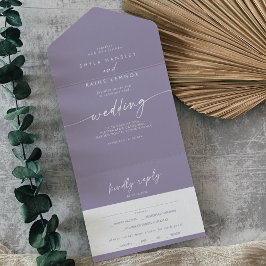Boho Chic Lavanda Púrpura RSVP Casamento RSVP