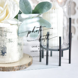 Boho Chic Modern Clear Acrylic Weding Photo Booth