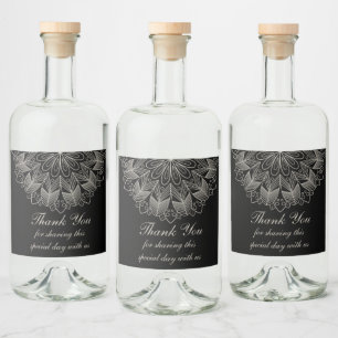 Boho Chic Obrigado Mandala Casamento Preto Indiano
