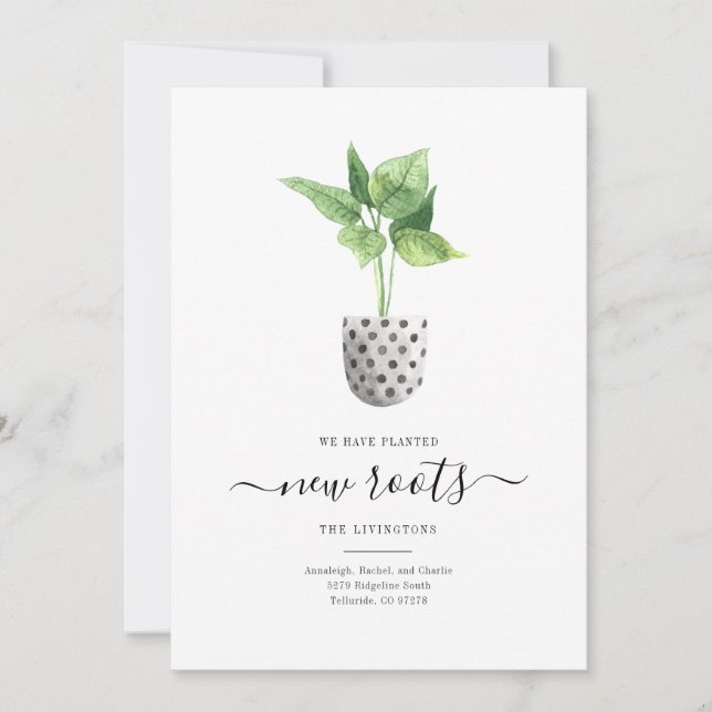 Boho Chic Plantas Mudamos O Anúncio Em Movimento (Frente)