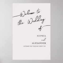 Boho Chic Poster Sinal Bem-vindo.