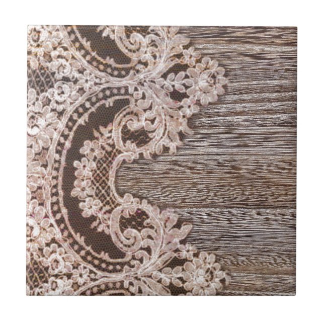 boho chic Rustic Western Country Barn Wood Lace (Frente)