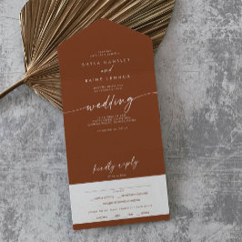 Boho Chic Terracotta Meal Choice Casamento RSVP