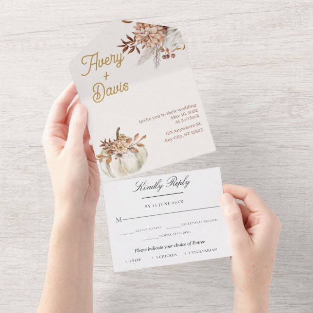 Boho Chic Watercolor Casamento Floral (Aba destacável)