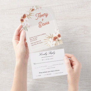 Boho Chic Watercolor Casamento Floral