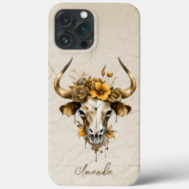 Boho Chic Watercolor Vaca Floral