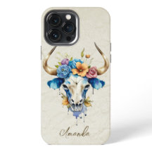 Boho Chic Watercolor Vaca Floral