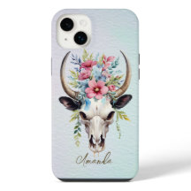 Boho Chic Watercolor Vaca Floral