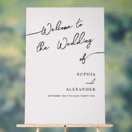 Boho Chic Wedding Acrylic Sign Welcome.