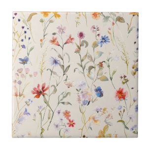 Boho Color aquarela flor silvestre