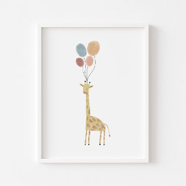 Boho color Giraffe impressão
