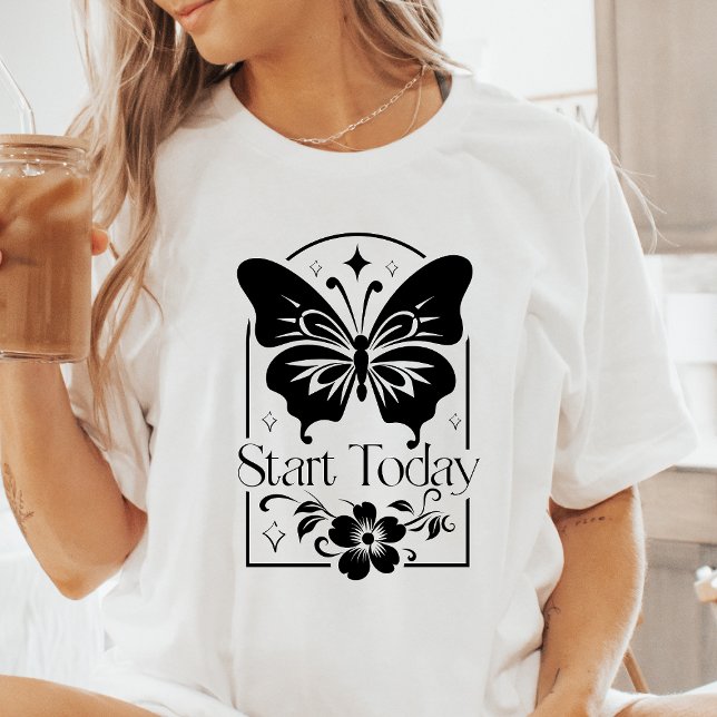 Boho Comece Hoje Borboleta Motivacional (Criador carregado)
