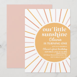 boho convite de aniversário do nosso pequeno sol