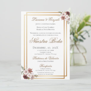Boho - Convite De Casamento Espanhol