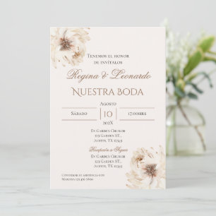 Boho - Convite De Casamento Espanhol
