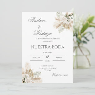 Boho - Convite De Casamento Espanhol