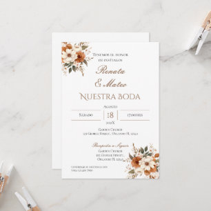 Boho - Convite De Casamento Espanhol