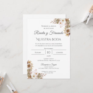 Boho - Convite De Casamento Espanhol