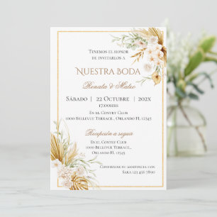 Boho - Convite De Casamento Espanhol