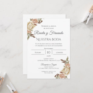Boho - Convite De Casamento Espanhol
