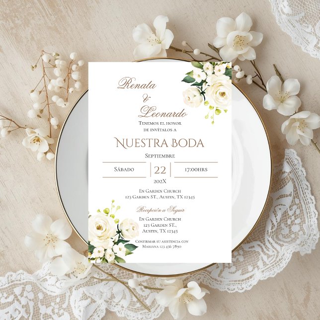 Boho - Convite De Casamento Espanhol (Criador carregado)