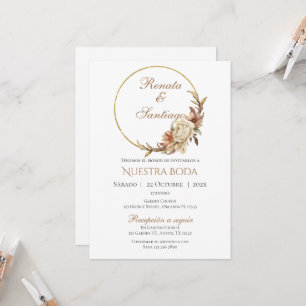 Boho - Convite De Casamento Espanhol