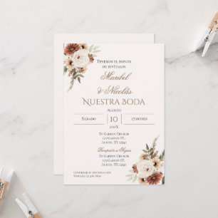 Boho - Convite De Casamento Espanhol