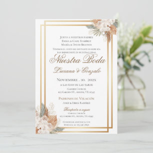 Boho - Convite De Casamento Espanhol