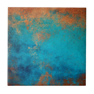 Boho Copper Blue Rustic