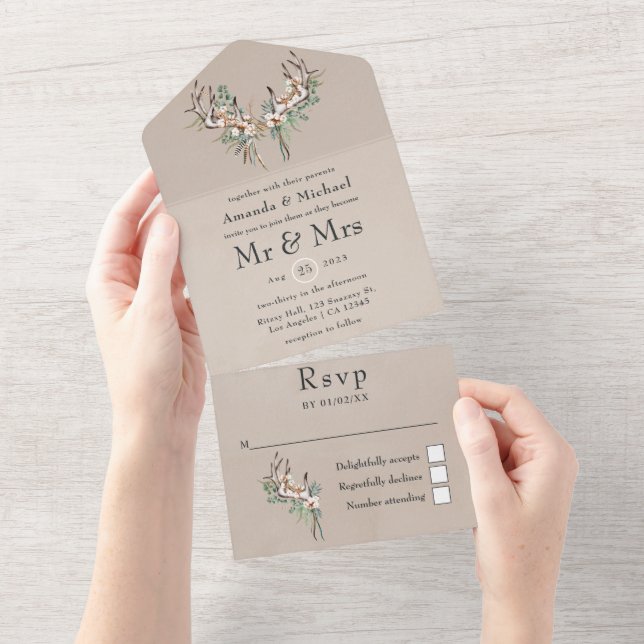 Boho Cotton e Eucalyptus Wedding (Tearaway)