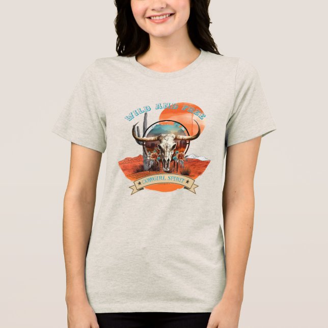 Boho Cowgirl Spirit T-Shirt (Frente)