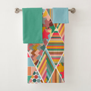 Boho Crazy Quilt Bath Toalha