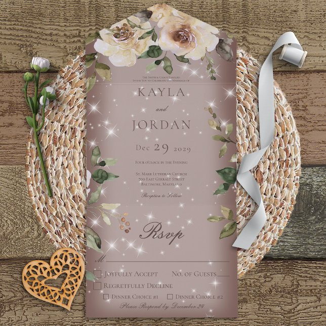 Boho Cream Rosa Sparkle Brown (Criador carregado)