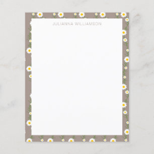 Boho Daisy Chain Nome do Padrão Floral Stationery