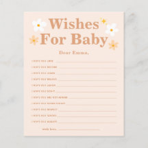 Boho Daisy deseja cartões de conselhos para bebês