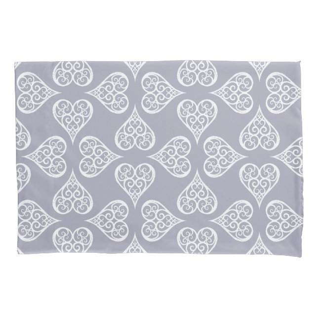 Boho Damask Heart Pattern Elegante Feminina Chic (Frente-Esquerda)