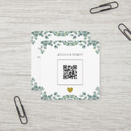 Boho de Orçamento Eucalyptus Código QR Convite de