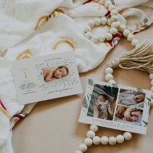 Boho Delicate Floral | Batismo Obrigado