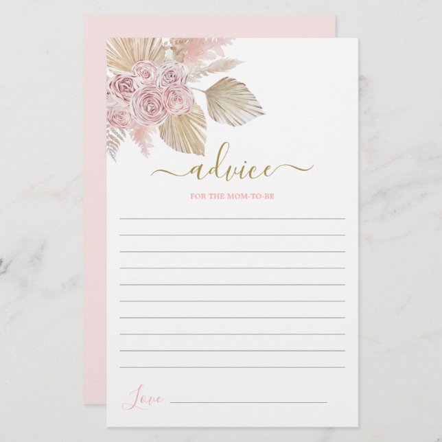 Boho Desert Advice para a Mãe Ser Carteira (Frente/Verso)