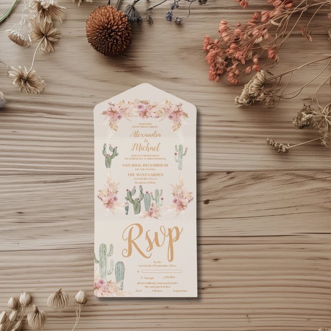 Boho Desert Cactus Wedding (Criador carregado)