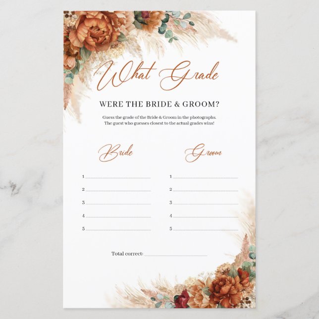 Boho desert terracotta pampas Que Grau (Frente)