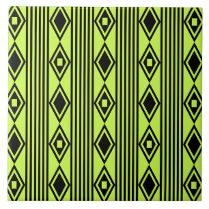 Boho Diamantes Strips Black Chartreuse