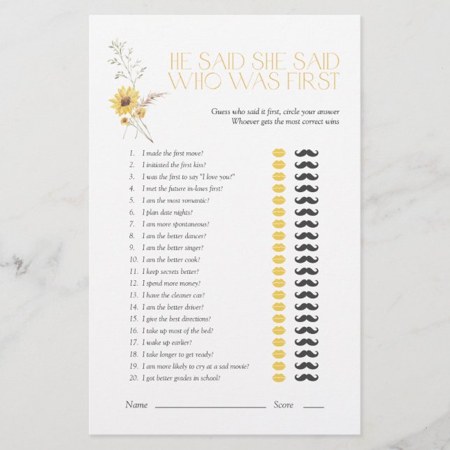 Boho Ele Disse Que Disse O Jogo Do Chá de panela D (Frente)