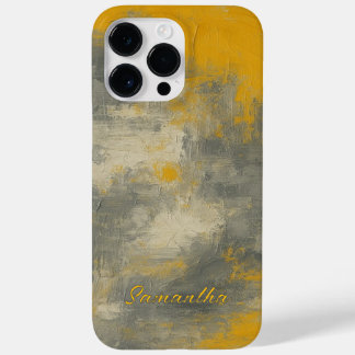 Boho Elegance Abstrato Mustard & Cinza Art