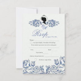 Boho Elegante Jardim Flora Azul Poeirento RSVP 